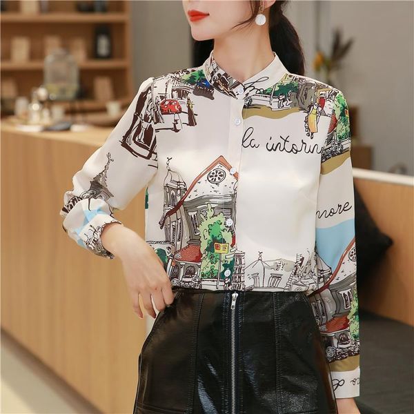 print blouse women fashion temperament ladies casual slim chiffon shirt female elegant long sleeve tunic print woman 2021 spring, White
print blouse women fashion temperament ladies casual slim chiffon shirt female elegant long sleeve tunic print woman 2021 spring, White