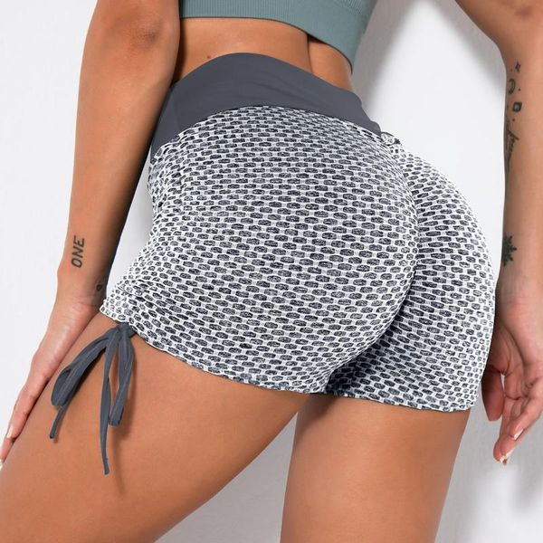 women's shorts peach hip jaquar yoga tight fitness sports high waist seamless honeycomb women slim gym, White;black
women's shorts peach hip jaquar yoga tight fitness sports high waist seamless honeycomb women slim gym, White;black