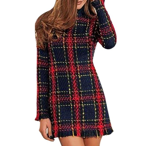 casual dresses women winter plaid sweater dress high waist turtleneck bodycon pencil long sleeve mini office sukienki, Black;gray
casual dresses women winter plaid sweater dress high waist turtleneck bodycon pencil long sleeve mini office sukienki, Black;gray