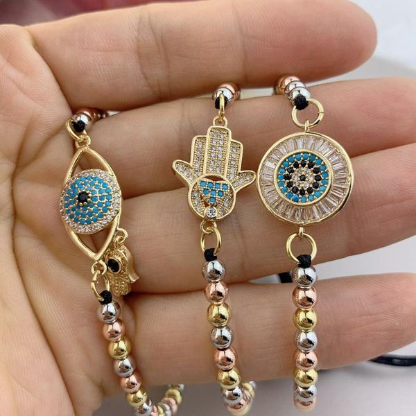 charm bracelets adjustable woven women hamsa evil eye hand metal beads braided rope jewelry, Golden;silver
charm bracelets adjustable woven women hamsa evil eye hand metal beads braided rope jewelry, Golden;silver