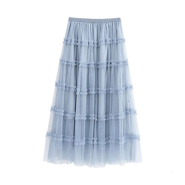 2021 women's chiffon large blue spring autumn winter pleated new mesh skirt, Black;gray
2021 women's chiffon large blue spring autumn winter pleated new mesh skirt, Black;gray