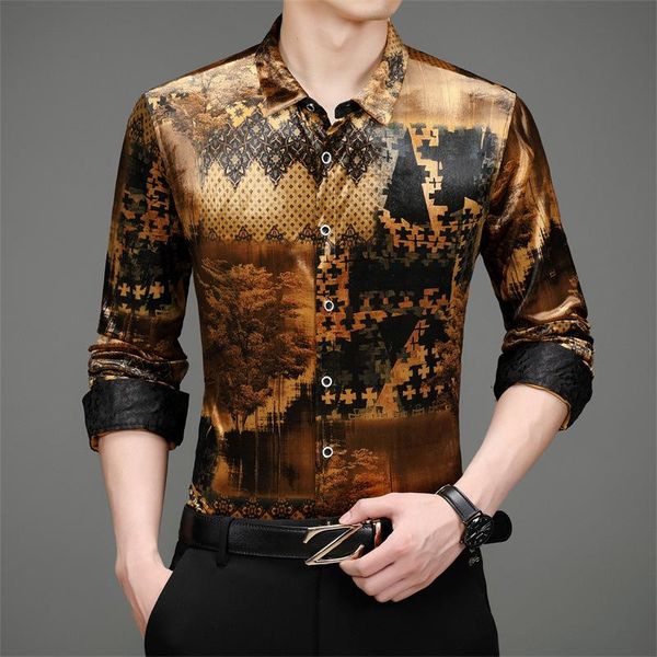men's dress shirts floral velvet print shirt men autumn spring silk business club casual flower clothing, White;black
men's dress shirts floral velvet print shirt men autumn spring silk business club casual flower clothing, White;black