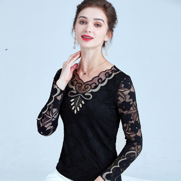 women's blouses & shirts 2021 spring long sleeve lace shirt fashion casual hollow out embroidered women blouse elegant slim patchwork, White
women's blouses & shirts 2021 spring long sleeve lace shirt fashion casual hollow out embroidered women blouse elegant slim patchwork, White