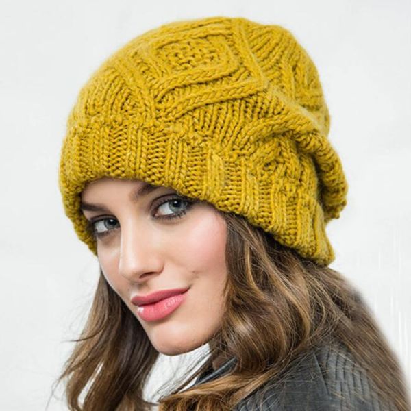 women geometric wool knitted hat solid handmade beanie cap gorros mujer invierno female bonnet gc506, Blue;gray
women geometric wool knitted hat solid handmade beanie cap gorros mujer invierno female bonnet gc506, Blue;gray