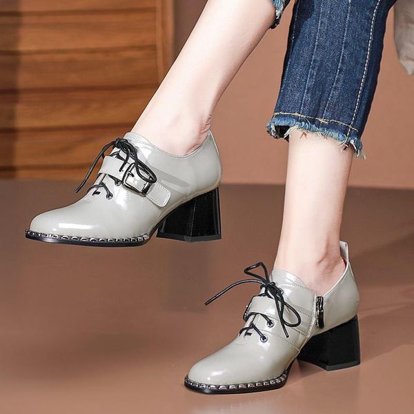 rivets design natural genuine leather women heels leisure waterproof platform office work shoes high heel shoes, Black
rivets design natural genuine leather women heels leisure waterproof platform office work shoes high heel shoes, Black