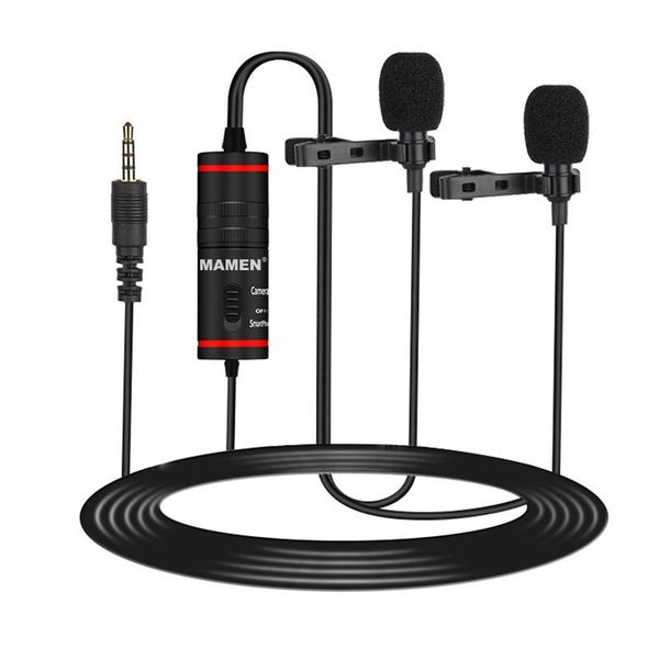 mamen lavalier microphone with dual mic omnidirectional condenser for android smartphone camera dslr tablet pc laptop
mamen lavalier microphone with dual mic omnidirectional condenser for android smartphone camera dslr tablet pc laptop