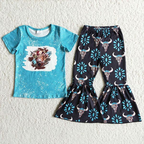 children fashion clothes with o neck baby girls cow print and bells set, White
children fashion clothes with o neck baby girls cow print and bells set, White