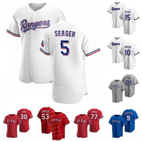 5 corey seager rangers jersey marcus semien isiah kiner-falefa nathaniel lowe adolis garcia nick solak spencer howard eli white shin-soo cho, Blue;black
5 corey seager rangers jersey marcus semien isiah kiner-falefa nathaniel lowe adolis garcia nick solak spencer howard eli white shin-soo cho, Blue;black