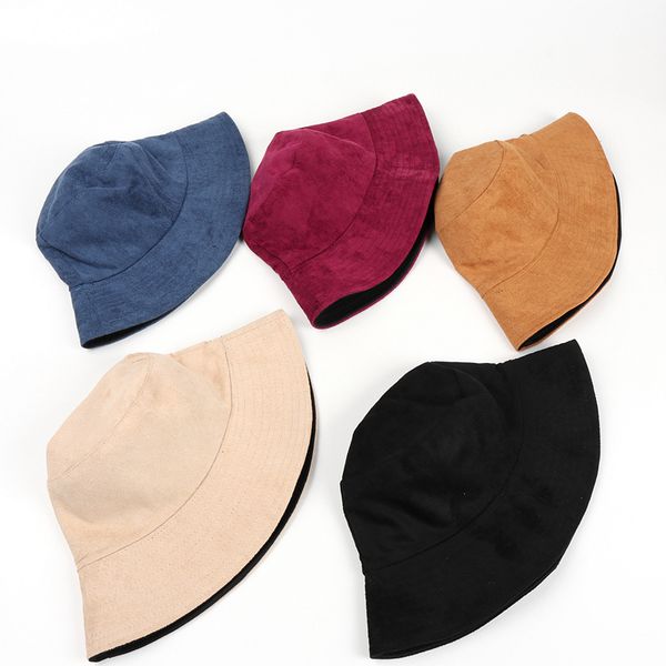 2020new autumn and winter double-sided suede all-match pure black fisherman mens hats winter hat men designers beanie hats, Blue;gray 
2020new autumn and winter double-sided suede all-match pure black fisherman mens hats winter hat men designers beanie hats, Blue;gray