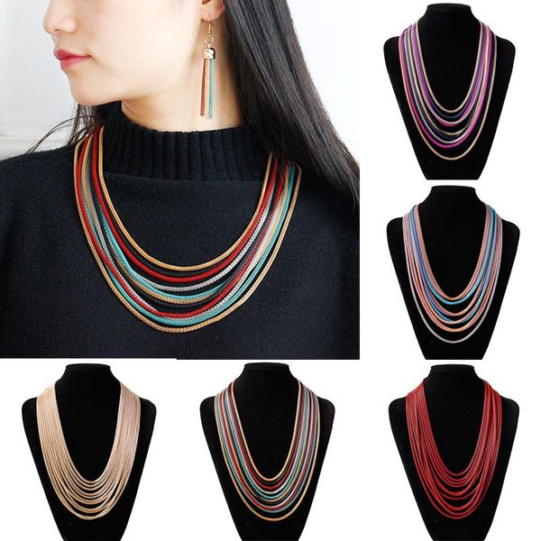 chains colorful elastic women necklace fashion multi-layer sweater pendant jewelry long femlae charm, Silver
chains colorful elastic women necklace fashion multi-layer sweater pendant jewelry long femlae charm, Silver
