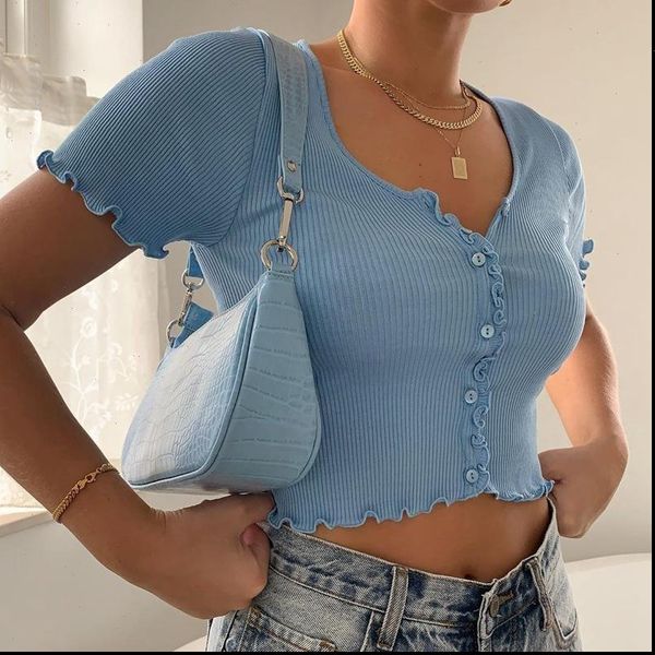 v neck t shirts with short sleeves female in europe and the 2021 summer new chic contracted a black fungus coat, White
v neck t shirts with short sleeves female in europe and the 2021 summer new chic contracted a black fungus coat, White