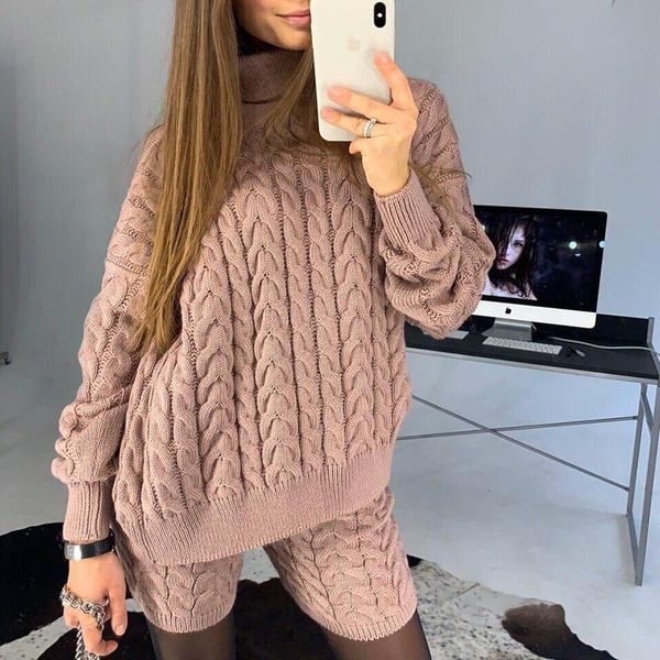 women's tracksuits floy fashion loose solid twist suits women elegant turtleneck pullover sweaters suit elastic waist shorts ladies, Gray
women's tracksuits floy fashion loose solid twist suits women elegant turtleneck pullover sweaters suit elastic waist shorts ladies, Gray