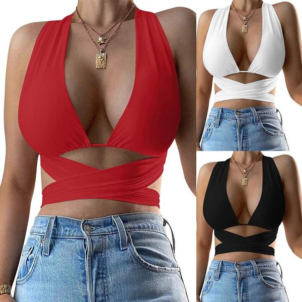 camisoles & tanks women strappy cross over front cut out halter neck sleeveless backless wrap crop bandage vest summer clothes, Black;white
camisoles & tanks women strappy cross over front cut out halter neck sleeveless backless wrap crop bandage vest summer clothes, Black;white