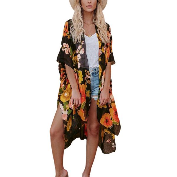 women's swimwear 2021 floral smock short-sleeved party beach sunscreen loose printed clothes plus size cover ups vestido de playa, White;black
women's swimwear 2021 floral smock short-sleeved party beach sunscreen loose printed clothes plus size cover ups vestido de playa, White;black