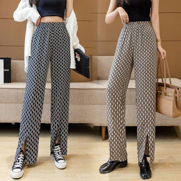 women's pants & capris letter printed wide-leg with slits women's spring and summer 2021 high-waist drape thin straight mopping, Black;white
women's pants & capris letter printed wide-leg with slits women's spring and summer 2021 high-waist drape thin straight mopping, Black;white