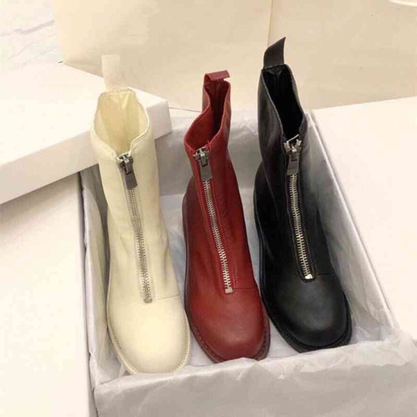 ghost emperor front zipper leather martin boots women new spring oil round head used thick heel, Black
ghost emperor front zipper leather martin boots women new spring oil round head used thick heel, Black