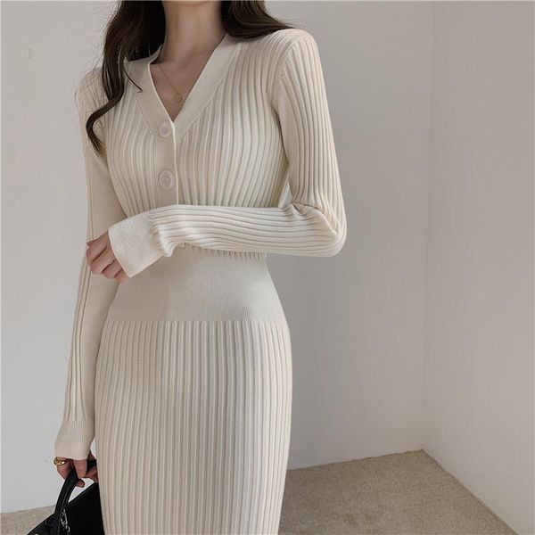 casual dresses elegant long sweater dress women french vintage autumn winter skinny sleeved knitted outwear female, Black;gray
casual dresses elegant long sweater dress women french vintage autumn winter skinny sleeved knitted outwear female, Black;gray