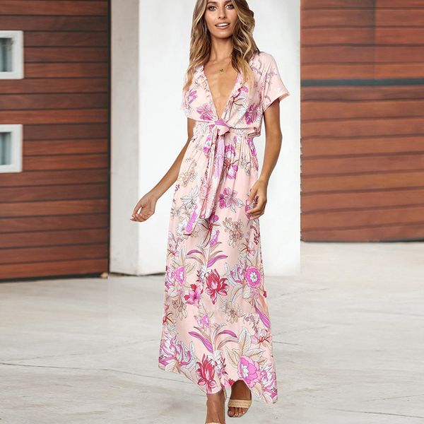 spring summer women 2020 casual deep v neck print beach party es ladies elegant vintage long vestidos yvhr, Black
spring summer women 2020 casual deep v neck print beach party es ladies elegant vintage long vestidos yvhr, Black