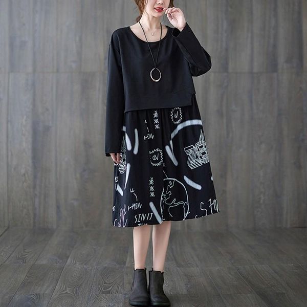 casual dresses oversized women autumn dress arrival 2021 simple style patchwork color o-neck print loose female long b997, Black;gray
casual dresses oversized women autumn dress arrival 2021 simple style patchwork color o-neck print loose female long b997, Black;gray