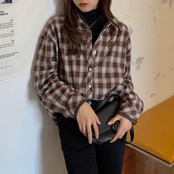 new 2021 plaid retro work wear thick blouse brief women gentle geometric elegance office lady chic loose fashion shirts 7red, Black
new 2021 plaid retro work wear thick blouse brief women gentle geometric elegance office lady chic loose fashion shirts 7red, Black