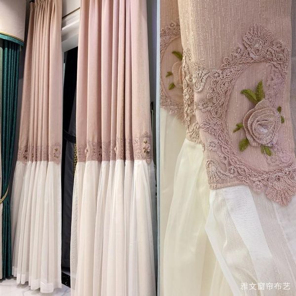 light luxury pastoral pink pan embroidered rope beads stamen decoration gauze curtains living room large skirt curtains
light luxury pastoral pink pan embroidered rope beads stamen decoration gauze curtains living room large skirt curtains