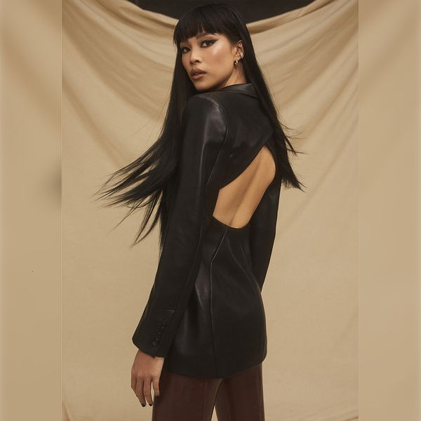 black women fashion leather loose vintage jacket long sleeve pockets back outerwear chic ladies dek0
black women fashion leather loose vintage jacket long sleeve pockets back outerwear chic ladies dek0