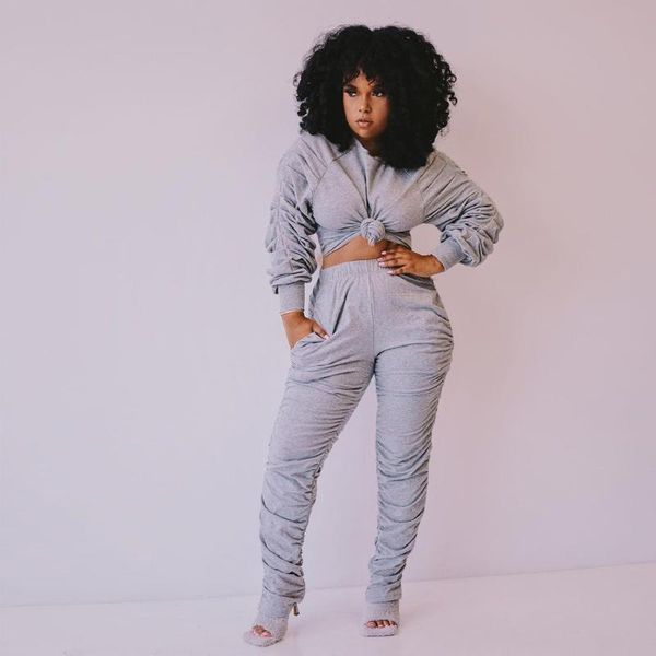 women's tracksuits ueteey two-piece casual fashion solid folds women pant set, Gray
women's tracksuits ueteey two-piece casual fashion solid folds women pant set, Gray