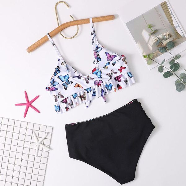 womens 2 piece bikini set ruffles tie knot butterfly printed swimsuit reversible high waisted bottom bathing suit
womens 2 piece bikini set ruffles tie knot butterfly printed swimsuit reversible high waisted bottom bathing suit
