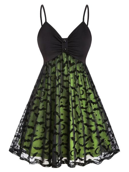 casual dresses rosegal gothic dress plus size women halloween bat mesh insert neon vestidos femme spaghetti strap a-line party, Black;gray
casual dresses rosegal gothic dress plus size women halloween bat mesh insert neon vestidos femme spaghetti strap a-line party, Black;gray