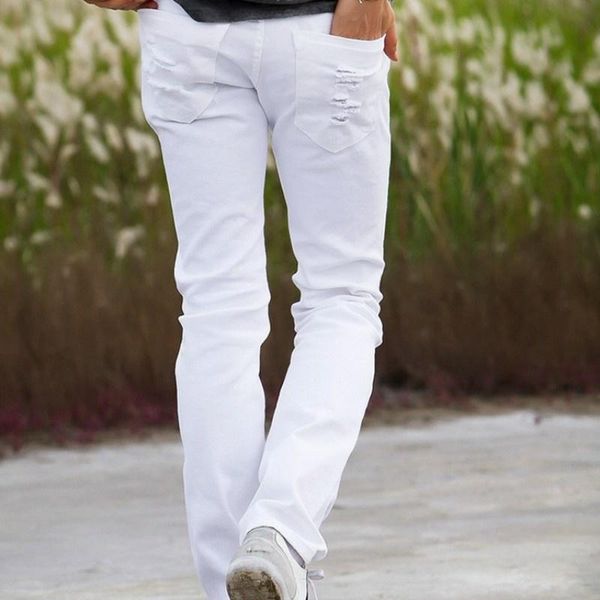 men's jeans high street mens casual hole ripped pencil pants fashion white slim fit denim long trousers male stretchy jean, Blue
men's jeans high street mens casual hole ripped pencil pants fashion white slim fit denim long trousers male stretchy jean, Blue
