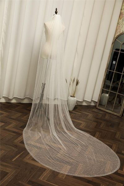 bridal veils one-layer 3 meters long veil white ivory wedding with pearls for bride hl, Black
bridal veils one-layer 3 meters long veil white ivory wedding with pearls for bride hl, Black