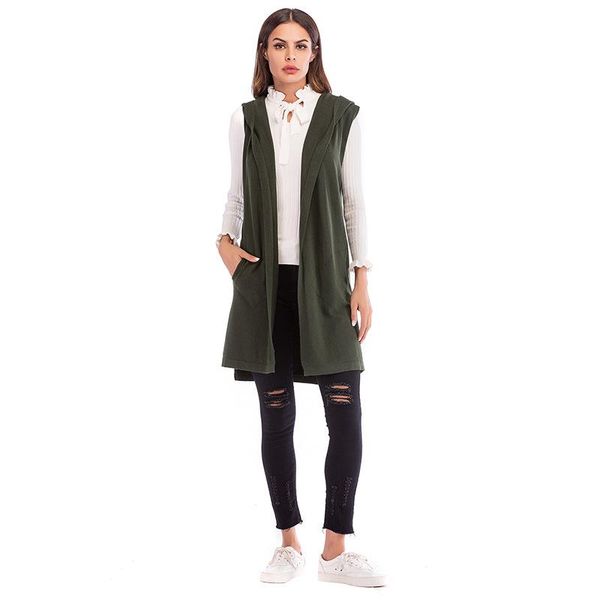 women's vests vnaurry solid color loose sleeveless vest long hooded knit cardigan jacket, Black;white
women's vests vnaurry solid color loose sleeveless vest long hooded knit cardigan jacket, Black;white