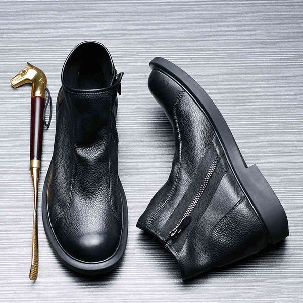 soled soft dress business shoes casual high leather shoes versatile martin boots men's chinese help korean winter plush snow boots l02s, Black
soled soft dress business shoes casual high leather shoes versatile martin boots men's chinese help korean winter plush snow boots l02s, Black
