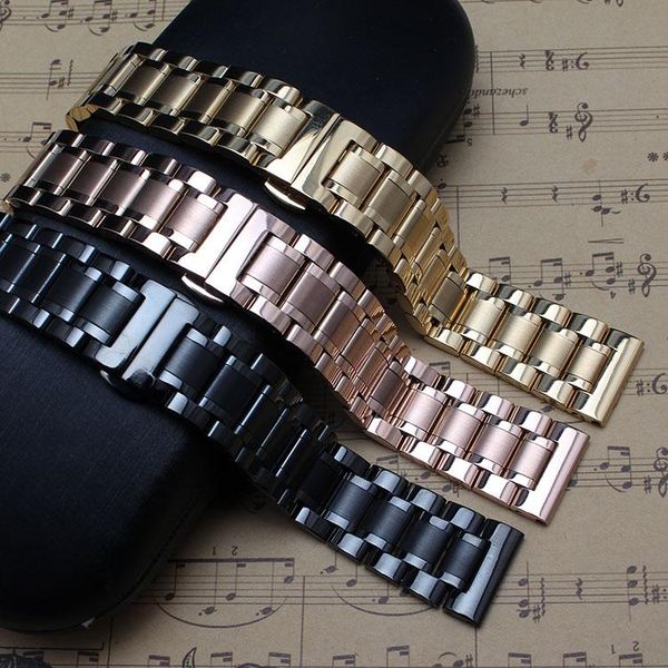 watch bands solid links stainless steel watchband strap bracelet black gold wristwatch band curved ends 23mm 18mm 19mm 20mm 21mm 22mm, Black;brown
watch bands solid links stainless steel watchband strap bracelet black gold wristwatch band curved ends 23mm 18mm 19mm 20mm 21mm 22mm, Black;brown