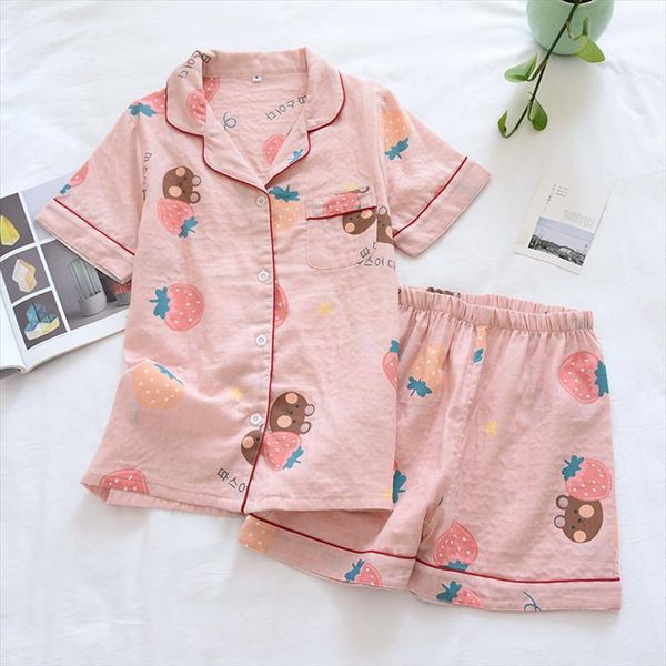 short pyjamas 100% cotton sleeves womens sleepwears pajama sets shorts japanese simple cute cartoon sleepwear homewear, Black;red
short pyjamas 100% cotton sleeves womens sleepwears pajama sets shorts japanese simple cute cartoon sleepwear homewear, Black;red
