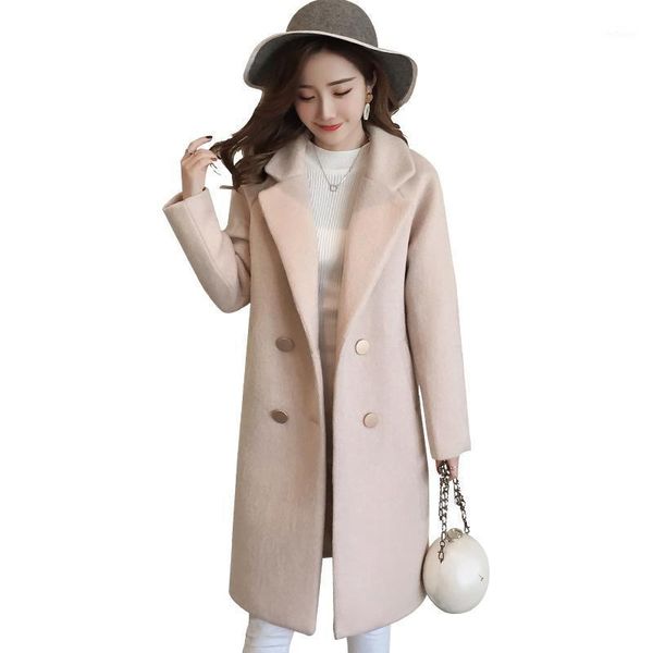 women's wool & blends autumn winter elegant large size women woolen jacket 2021 casual medium long solid color sleeve, Black
women's wool & blends autumn winter elegant large size women woolen jacket 2021 casual medium long solid color sleeve, Black