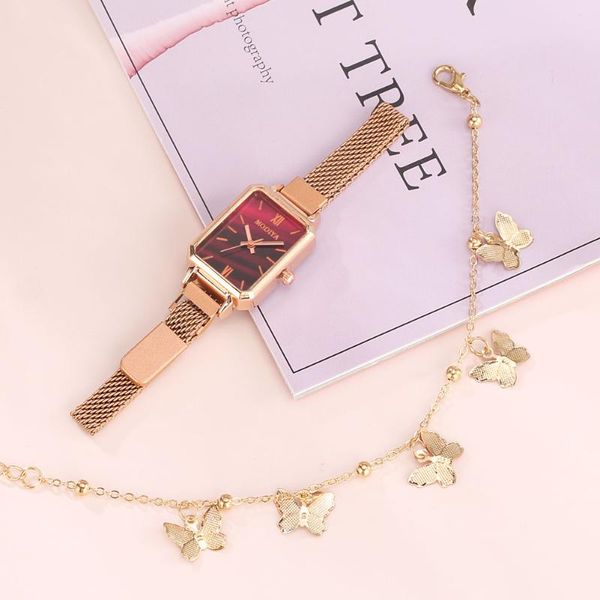 wristwatches 1pc rectangle pointer quartz watch & 1pcs bracelet gift for girlfriend elegant woman selling girls, Slivery;brown
wristwatches 1pc rectangle pointer quartz watch & 1pcs bracelet gift for girlfriend elegant woman selling girls, Slivery;brown
