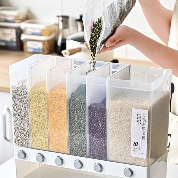 storage bottles & jars 10 liter wall-mounted independent rice bucket dispenser moisture-proof plastic automatic shelf box
storage bottles & jars 10 liter wall-mounted independent rice bucket dispenser moisture-proof plastic automatic shelf box