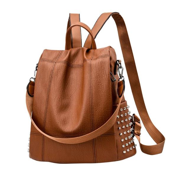 outdoor bags women ladies fashion rivet backpack schoolbag casual travel student daypack solid color for 2021
outdoor bags women ladies fashion rivet backpack schoolbag casual travel student daypack solid color for 2021