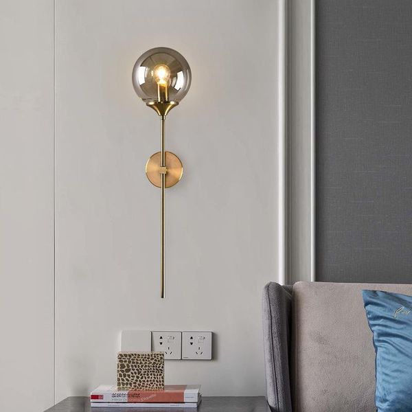 wall lamp nordic minimalist creative personality glass ball light livingroom background bedroom bedside lamps e14
wall lamp nordic minimalist creative personality glass ball light livingroom background bedroom bedside lamps e14
