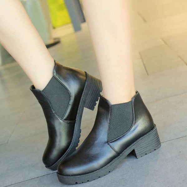 boots style fashion women round head thick bottom pu leather waterproof woman shoes ankle spring/autumn 2021, Black
boots style fashion women round head thick bottom pu leather waterproof woman shoes ankle spring/autumn 2021, Black