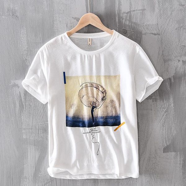 men's t-shirts fashion men retroprinted summer classic linen comfortable o-neck white cartoon print tshirts male's sleeved tshirt, White;black
men's t-shirts fashion men retroprinted summer classic linen comfortable o-neck white cartoon print tshirts male's sleeved tshirt, White;black