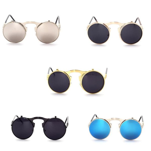 sunglasses flip up steampunk men round vintage mens sunglass brand designer fashion glasses uv400, White;black
sunglasses flip up steampunk men round vintage mens sunglass brand designer fashion glasses uv400, White;black