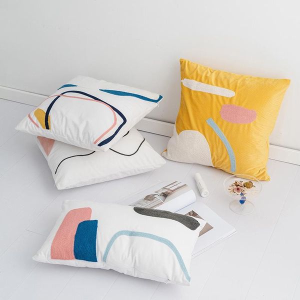 cushion/decorative pillow corduroy embroidered sofa cushion cover abstract striped jacquard color block pillowcase white yellow lumbar
cushion/decorative pillow corduroy embroidered sofa cushion cover abstract striped jacquard color block pillowcase white yellow lumbar