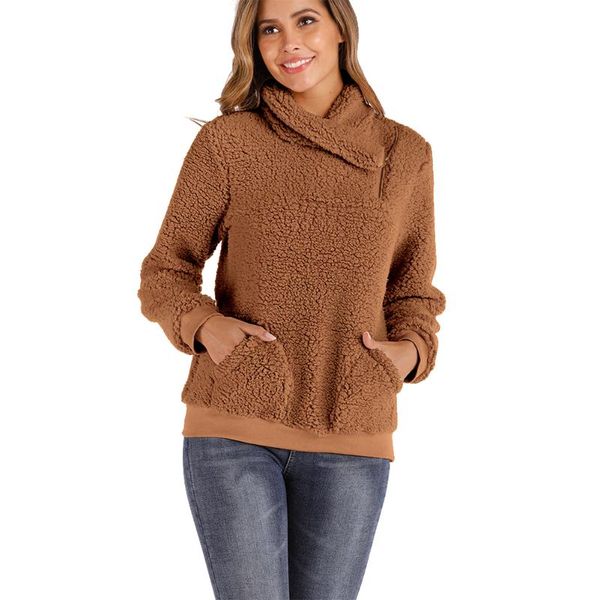 women's hoodies & sweatshirts turtle neck casual artificial fleece pullover zipper soft thickened long sleeve warm solid daily travel w, Black
women's hoodies & sweatshirts turtle neck casual artificial fleece pullover zipper soft thickened long sleeve warm solid daily travel w, Black