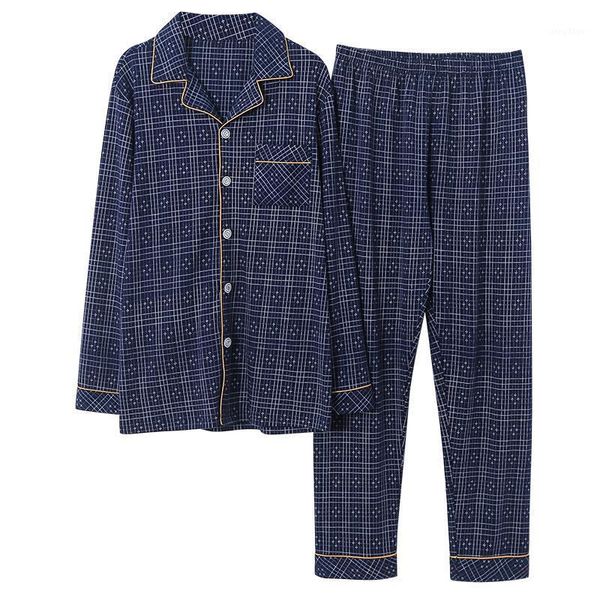 men's sleepwear autumn pajama set knitted cotton pijama homebre long sleeve turn-down collar casual plus size l-4xl male pijamas, Black;brown
men's sleepwear autumn pajama set knitted cotton pijama homebre long sleeve turn-down collar casual plus size l-4xl male pijamas, Black;brown