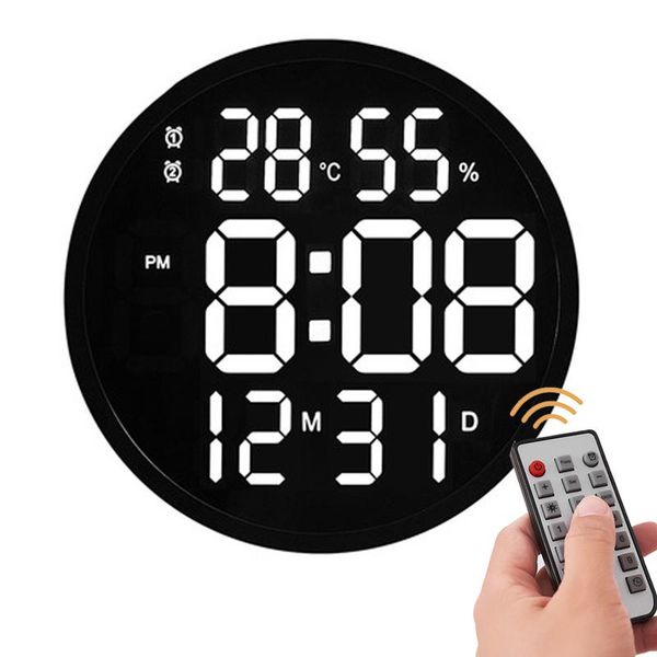 large led digital wall clock modern design temperature humidity electronic clock with dual alarms wall watch home decor 12 inch
large led digital wall clock modern design temperature humidity electronic clock with dual alarms wall watch home decor 12 inch