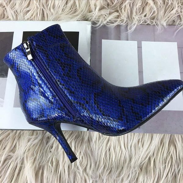 boots 2021 snake print autumn winter female ankle zipper pointed toe thin heel woman short blue, Black
boots 2021 snake print autumn winter female ankle zipper pointed toe thin heel woman short blue, Black