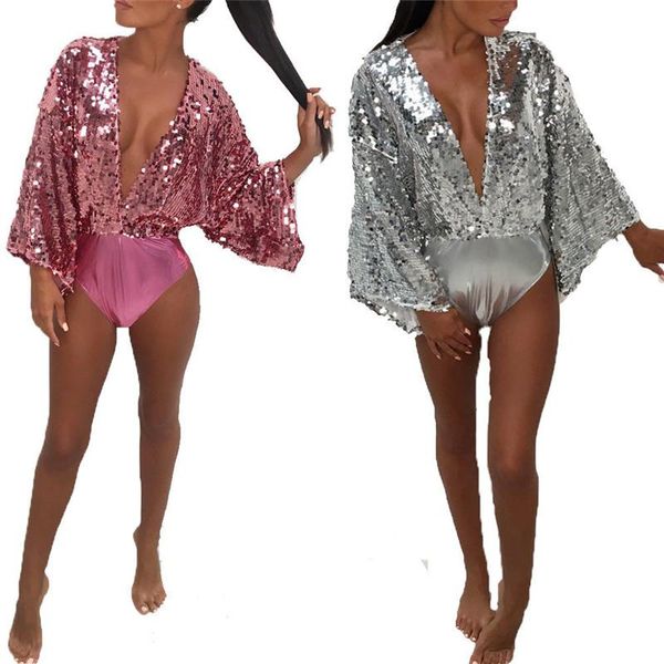 one-piece suits women one piece swimsuit long sleeve deep v-collar sequins swimwear push up beach sparkle patchwork bathing suit
one-piece suits women one piece swimsuit long sleeve deep v-collar sequins swimwear push up beach sparkle patchwork bathing suit