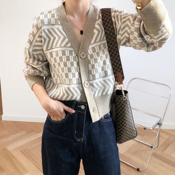 spring 2021 new cardigans knitted single button long sleeve v-neck sweater black white striped women clothes p2ml, White;black
spring 2021 new cardigans knitted single button long sleeve v-neck sweater black white striped women clothes p2ml, White;black